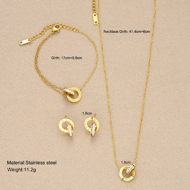 Trendy Women’s Stainless Steel Jewelry Set – Necklace